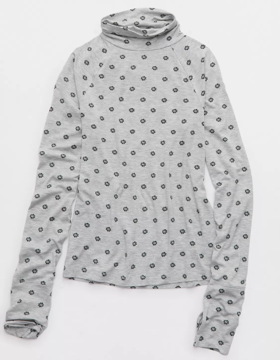 OFFLINE By Aerie Thumbs Up Long Sleeve Turtleneck Shirt | Aerie