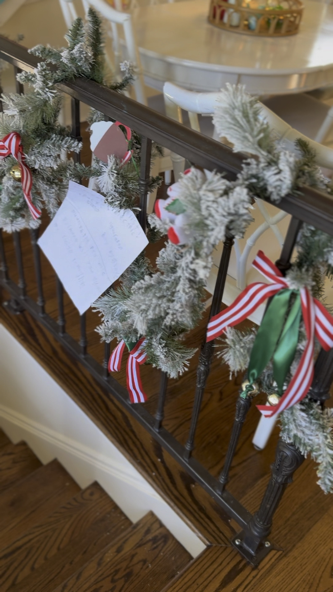 did this by my back stairs for all the christmas art work my kids bring home! so simple & affordable + hang the bows & art with bobby pins done 

#LTKSeasonal #LTKHome #LTKHoliday