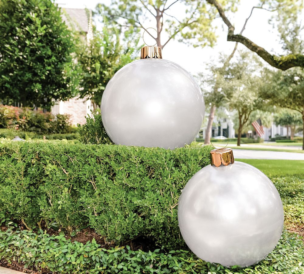 Frosty White, Blue, & Silver Decorative Holiballs | Pottery Barn (US)