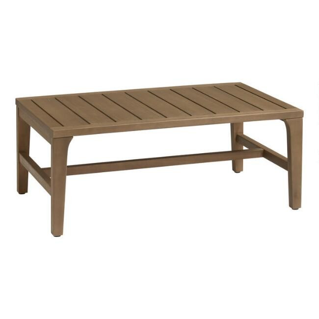 Natural Eucalyptus Zaragoza Outdoor Coffee Table | World Market