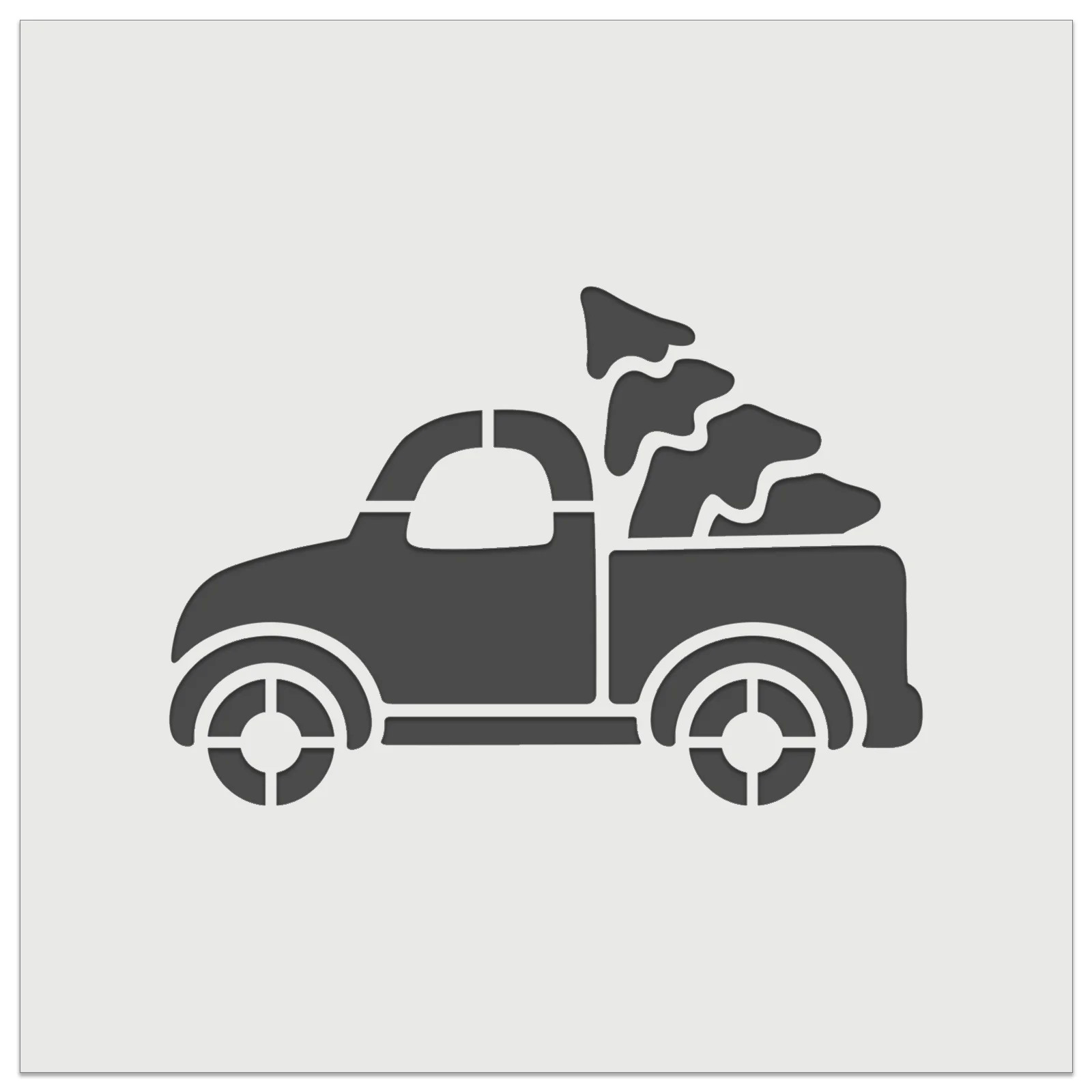 Cute Truck with Christmas Tree DIY Cookie Wall Craft Stencil - 3.5 Inch | Walmart (US)