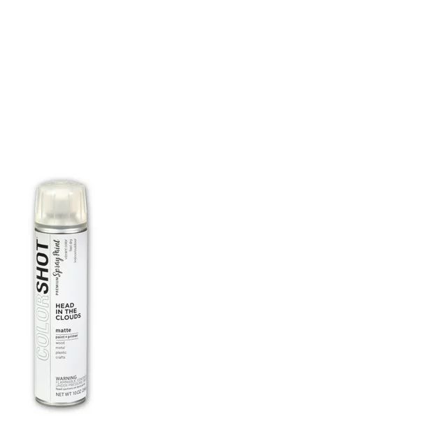 COLORSHOT Premium Matte Head In the Clouds Spray Paint - 10 oz. - White | Walmart (US)