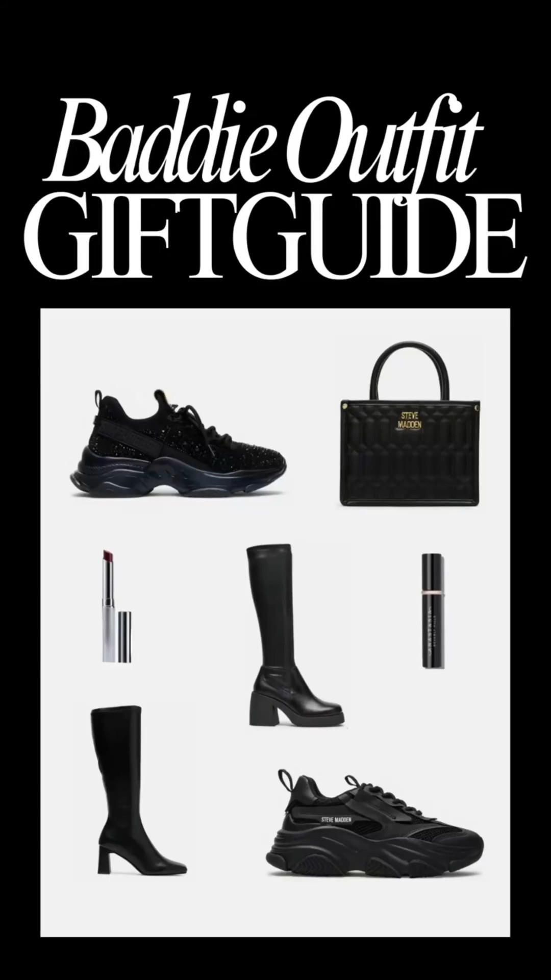 Baddie Gift Guide for the perfect Christmas gift 🎄✨ #stevemadden #boots #giftguide #baddie #fashion #blackboots #grwm #thatgirl #purse

#LTKHoliday #LTKGiftGuide #LTKgrwm