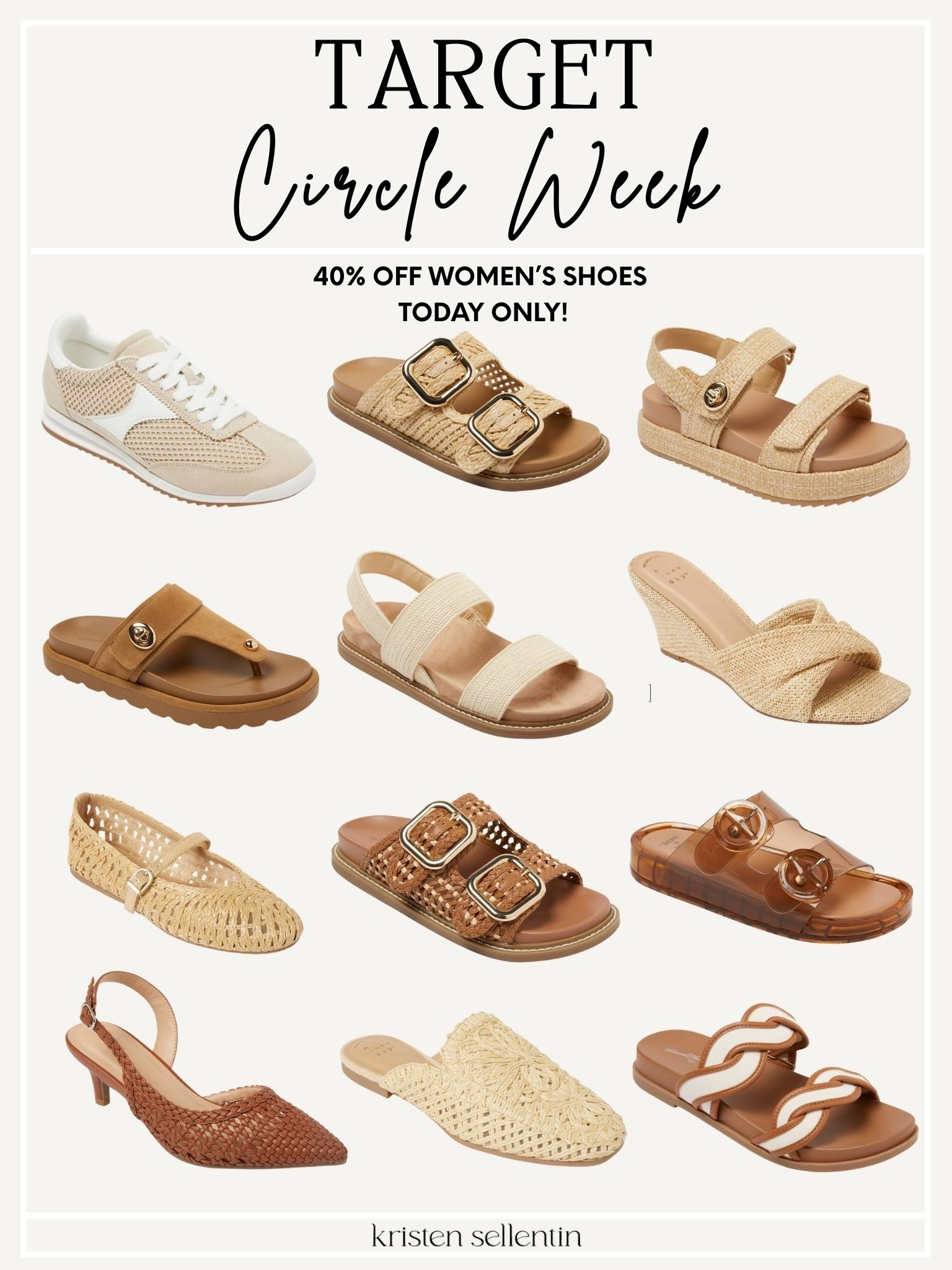40% off women’s sandals during Target Circle Week! Today only! 

 #LTKSeasonal #LTKmomlife #LTKSaleAlert
