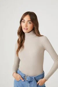 Ribbed Turtleneck Bodysuit | Forever 21 (US)