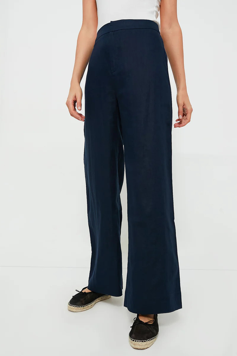 Navy Linen Lydia Pants | Tuckernuck (US)
