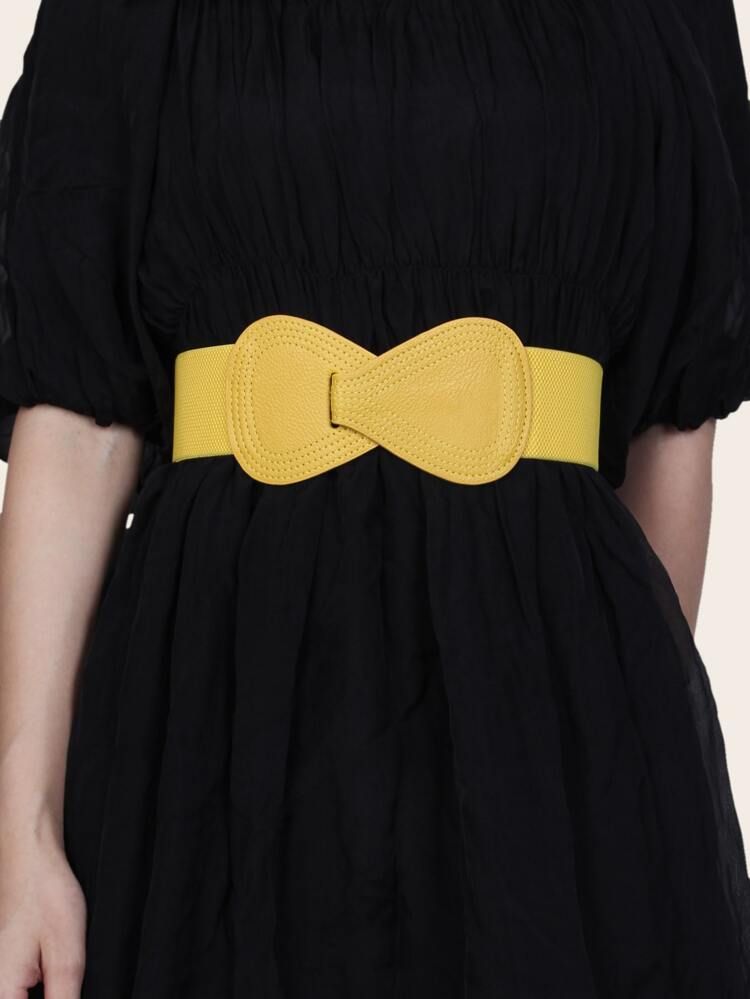 Bow Knot Decor Elastic Wide Belt | SHEIN