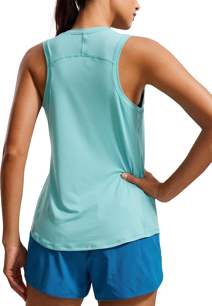CRZ YOGA Lightweight Tank Top for Women Racerback Sleeveless Workout Tops High Neck Athletic Runn... | Amazon (US)