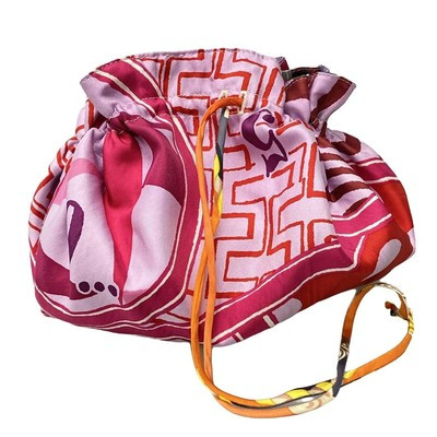 Auth HERMES Petit H - Pink Red Multi Silk Pouch  | eBay | eBay US