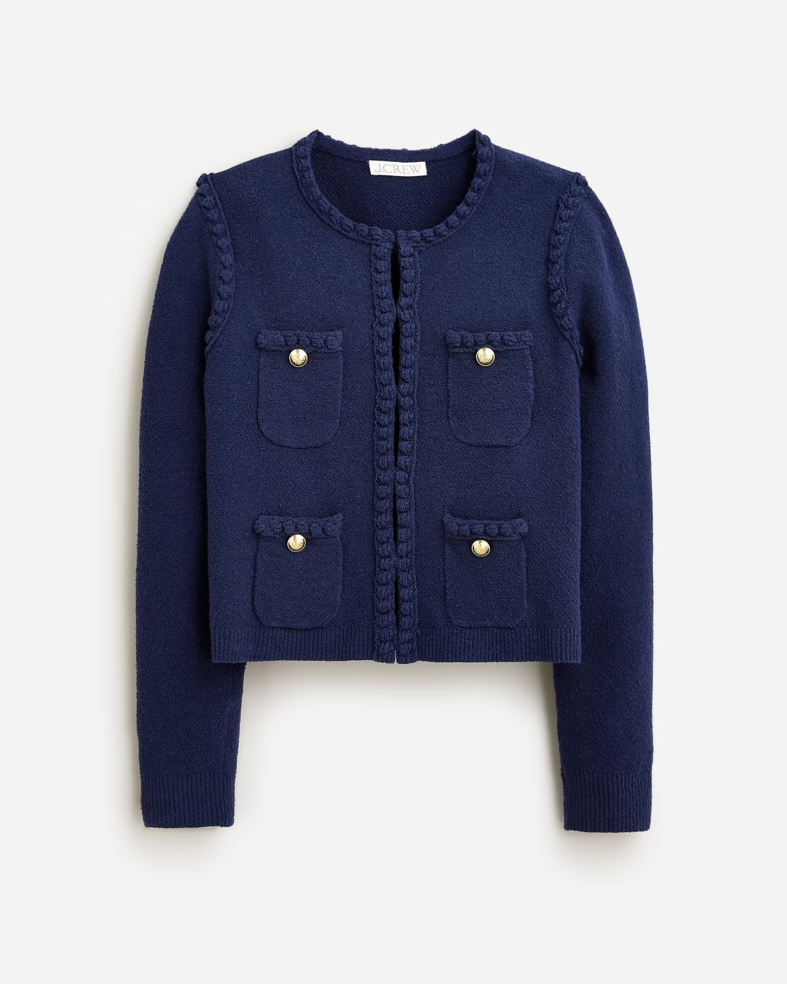 Odette sweater lady jacket in cotton-blend bouclé | J. Crew US