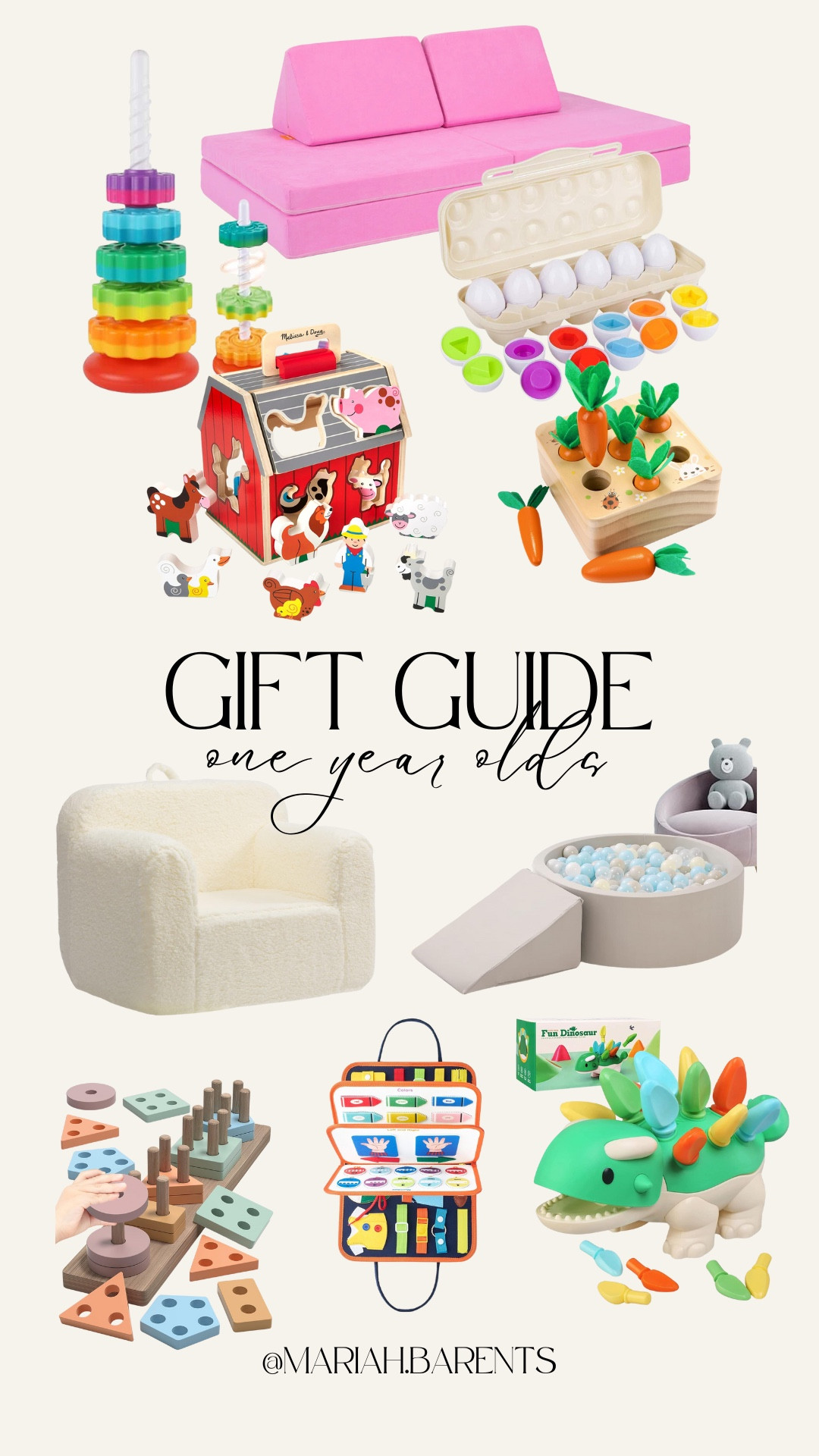 Gift Guide for one year olds
🌟👶🏼🎡🎠
(I can’t link the exact nuggets couch but put some similar ones!)

#LTKGiftGuide #LTKBaby #LTKHoliday