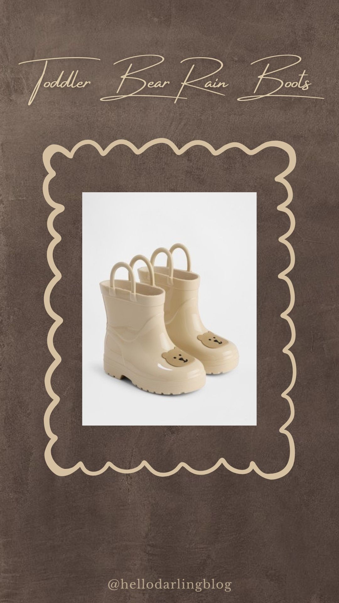 These toddler bear rain boots are the sweetest neutral option for rainy days and everyday fall wear. If you’re looking for comfortable, easy pull-on toddler rain boots that actually work with neutral toddler outfits, these are such a good find. The soft cream color pairs perfectly with layers, and the subtle bear detail makes them cute without feeling loud. Perfect for puddle walks, park days, and cozy rainy mornings, these neutral toddler boots are practical, comfortable, and so easy to style for boys or girls.

#toddlerrainboots #toddlerboots #neutralbaby #neutralkids #toddlerstyle #boymomstyle #kidsfashion #momfinds #ltkfinds #ltkkids #ltkunder50 

#LTKBaby #LTKmomlife #LTKKids