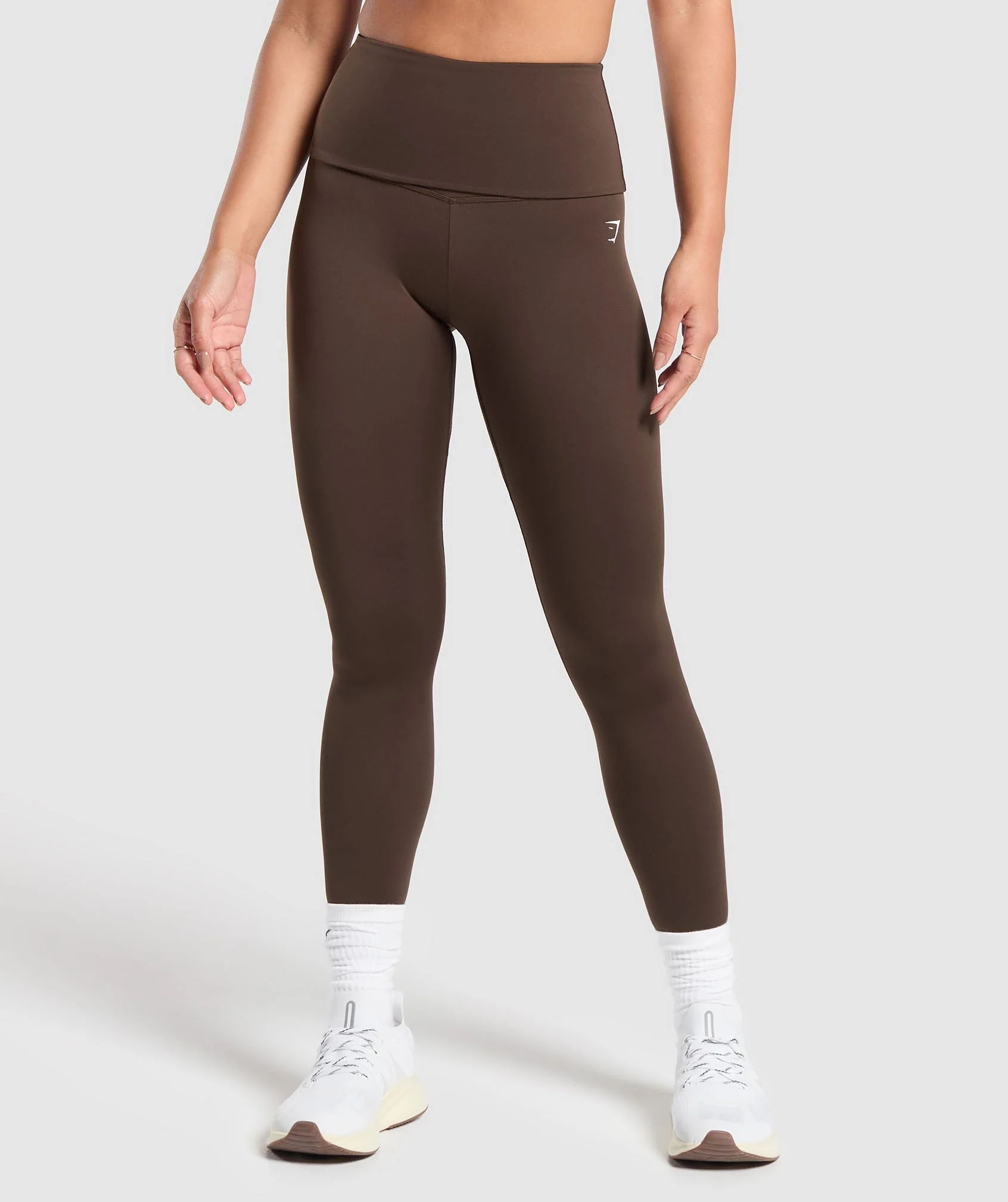 Gymshark Everyday Foldover Leggings - Archive Brown | Gymshark (Global)