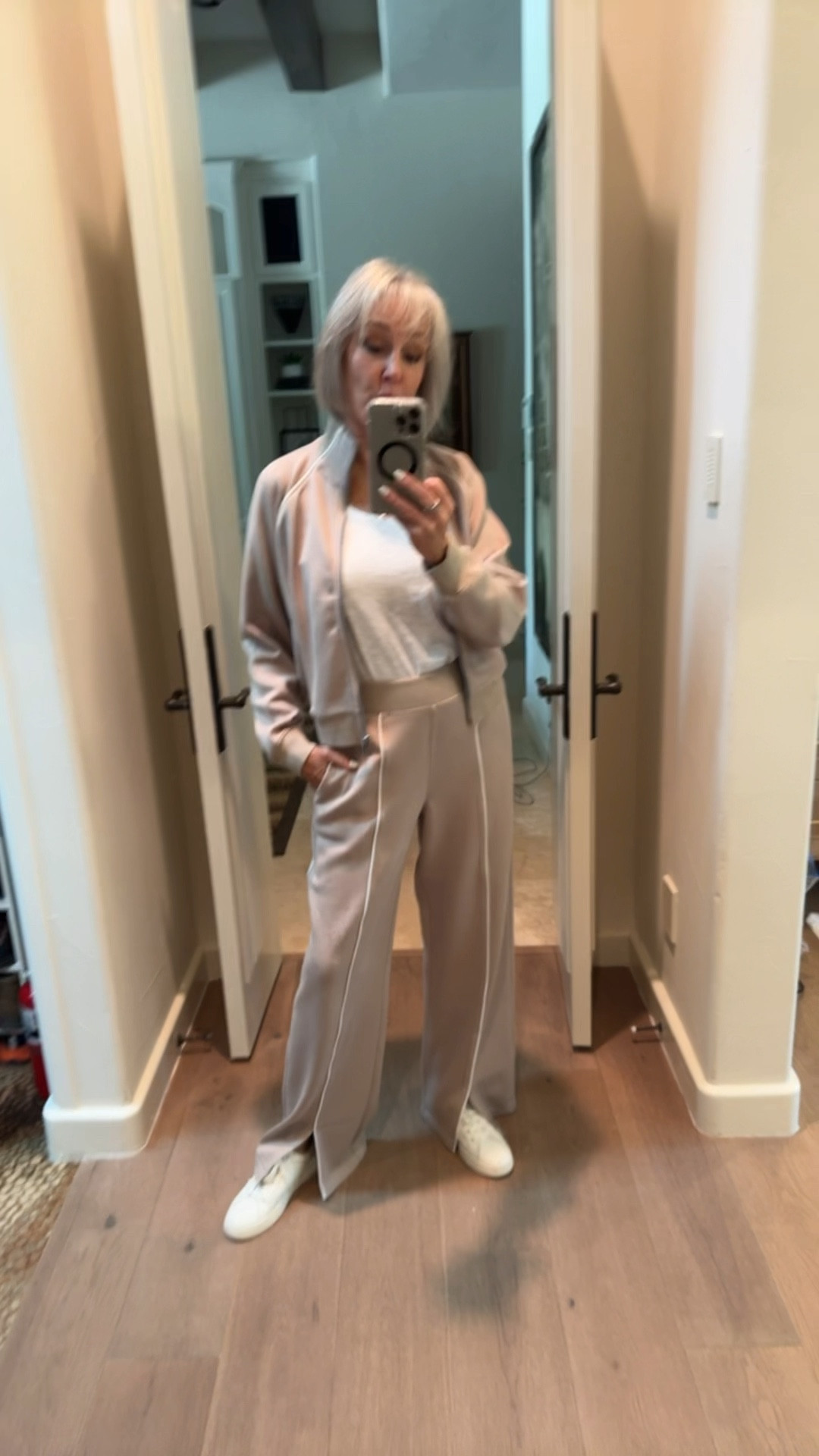 Air Essentials full zip jacket and tracker pants. On major sale 
Spanx 

#LTKFindsUnder100 #LTKActive #LTKSaleAlert