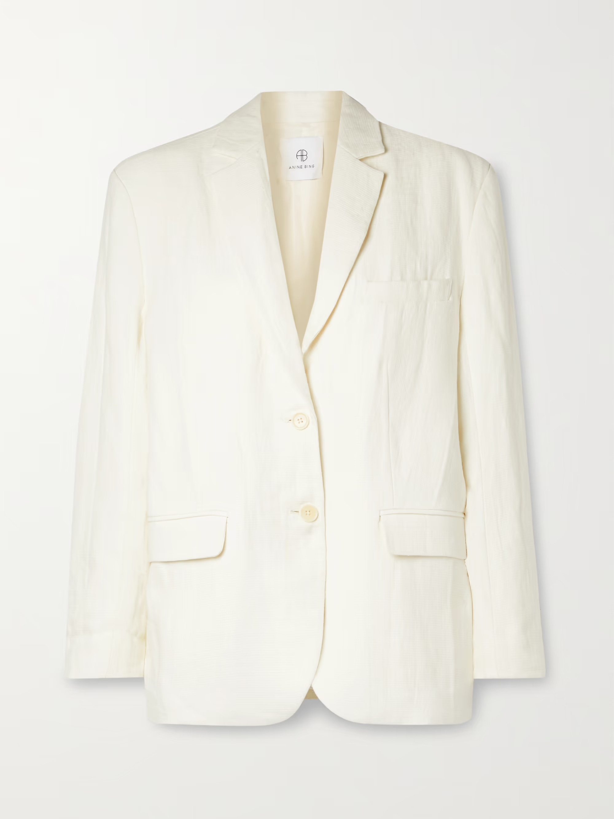 ANINE BING Quinn oversized linen blazer | NET-A-PORTER | NET-A-PORTER APAC