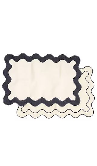 Placemat Set of 4 in Riviera White | Revolve Clothing (Global)