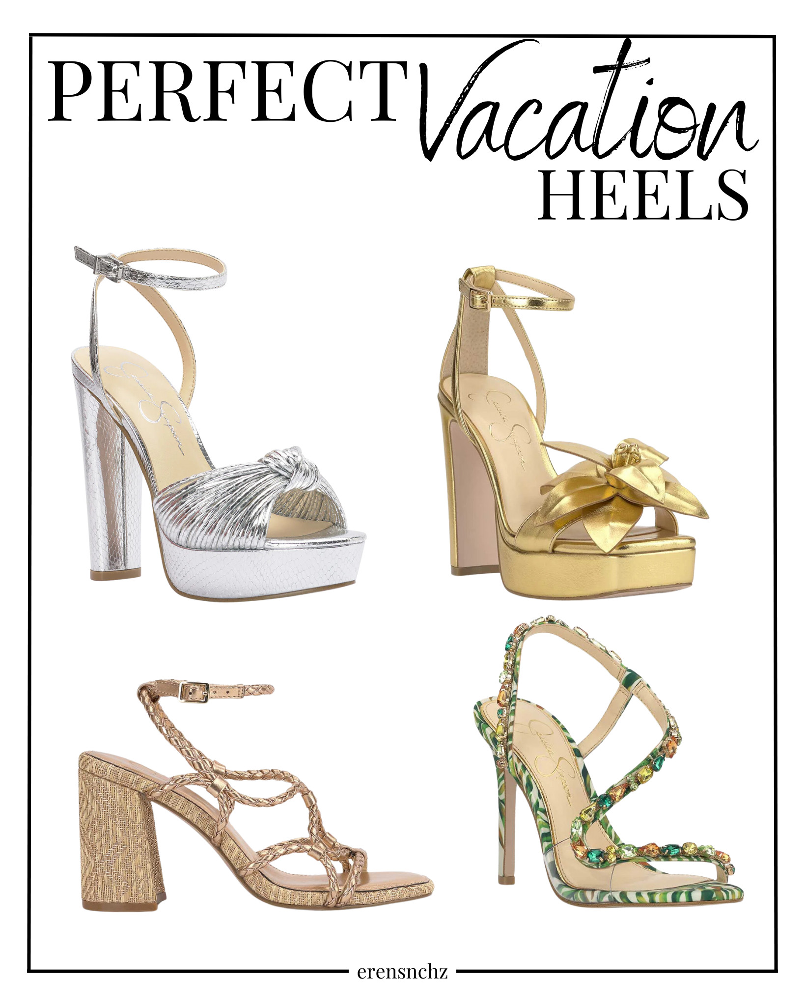 The 4 Best Summer Vacation Heels You Need for a Tropical Getaway! 🌴👡✨

Looking for the perfect summer heels? These four must-have pairs will take your vacation outfits to the next level! Whether you're strolling along the beach or heading to a fancy dinner, these stylish heels are a summer essential.

💛 Gold Metallic Platform Heels – Shine bright with these gorgeous gold heels featuring a stunning flower detail. Perfect for tropical vibes!

💿 Silver Metallic Platform Heels – Chic and sleek, these silver platforms add a touch of glamour to any outfit. Ideal for sunset dinners!

💎 Rhinestone Heels – Sparkle all night with these elegant heels covered in shimmering rhinestones. A must-have for summer parties!

🌿 Rope Detail Heels – Keep it effortlessly chic and beachy with these stylish rope heels—perfect for a boho-inspired vacation look!

These fashionable summer heels are not only stylish but also comfortable, making them perfect for walking around your dream vacation spot. Shop now and step into summer in style! ☀️👠 #SummerHeels #VacationStyle #TropicalVibes 

 #LTKSeasonal #LTKTravel #LTKShoeCrush