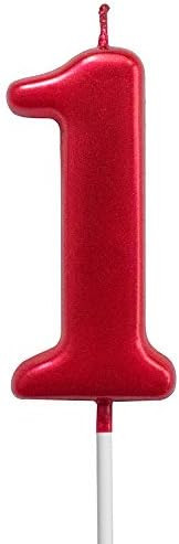 Red Birthday Candles 1 Candle 1st One Year Cake Bady Roman Numberal Cool Number Candle No 10 11 1... | Amazon (US)