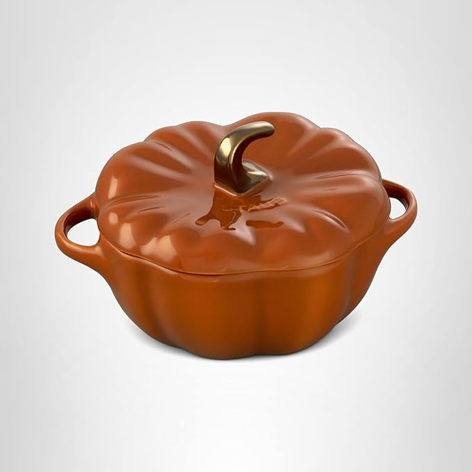 STAUB Ceramic 0.75-qt Petite Pumpkin, Oven & Stove Safe up to 572°F, Pumpkin Dish, Baking Candy ... | Amazon (US)
