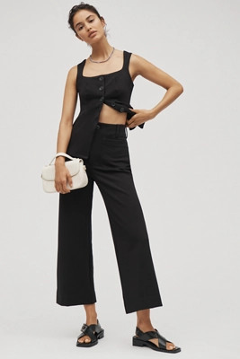 The Colette Knit Crop Wide-Leg Pants by Maeve | Anthropologie (US)