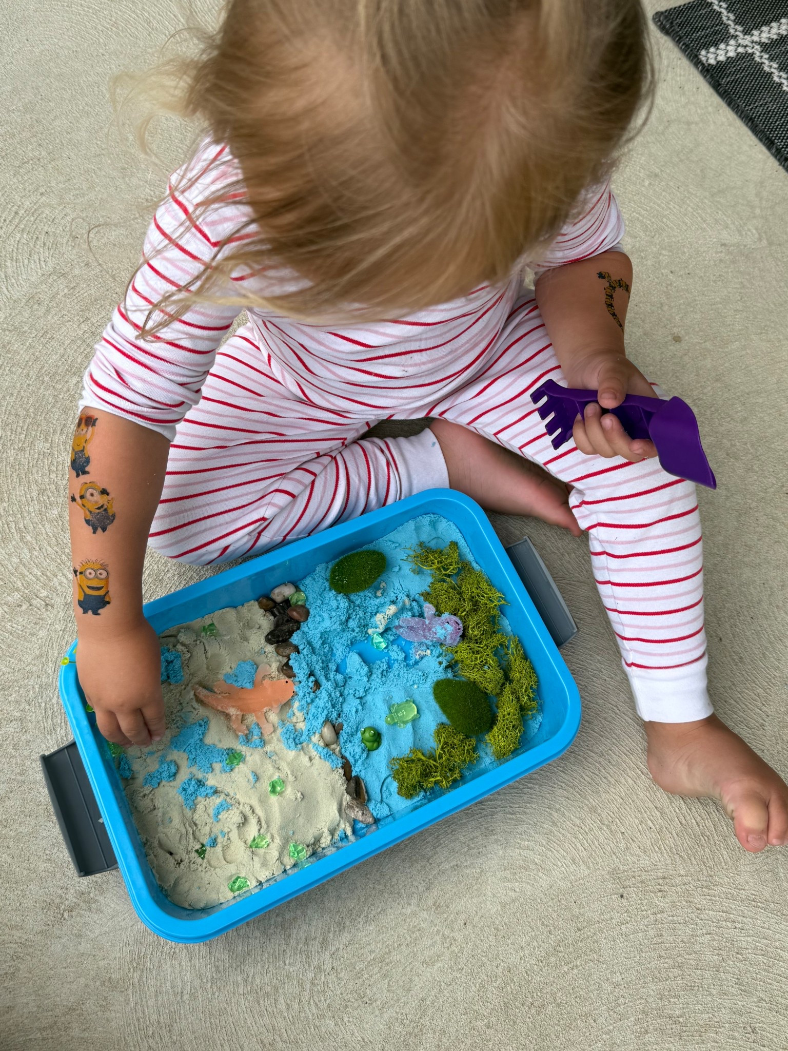 axolotl sand /sensory bin 🩵 kids spent hours outside playing with these! 

#LTKFamily #LTKSeasonal #LTKKids