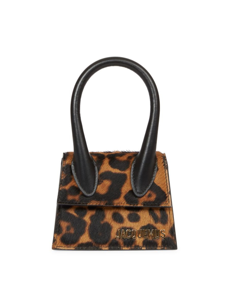 Shop Jacquemus Le Chiquito Leopard Calf Hair Top-Handle Bag | Saks Fifth Avenue | Saks Fifth Avenue