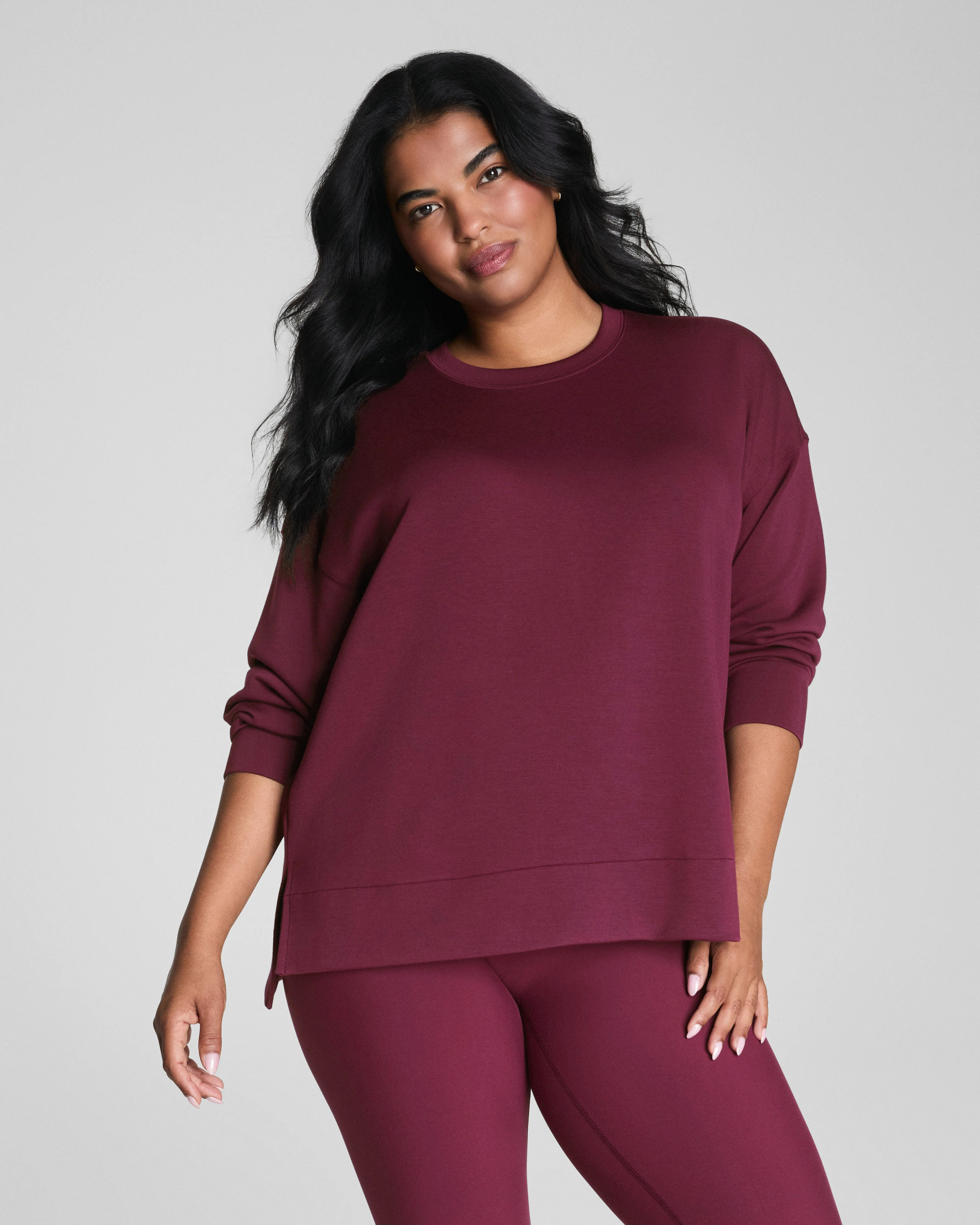 Spanx Women's SPANX AirEssentials Crewneck Tunic in Plum Berry | Spanx