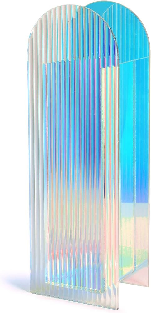 Acrylic Vase, Wedding Centerpieces, Home Decorations, Arch Shape Vase Modern Design (Iridescent) | Amazon (US)