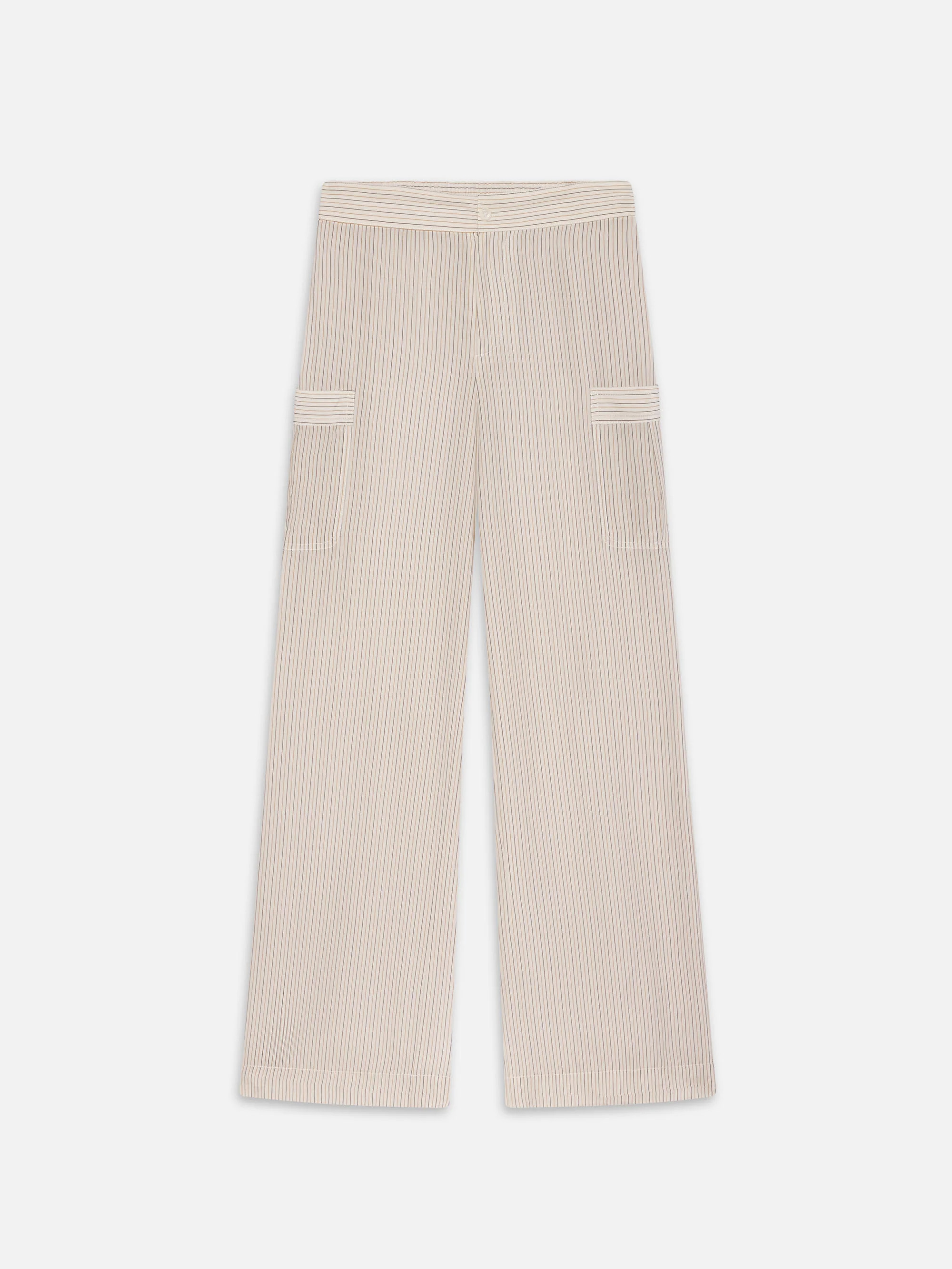 The Stripe Utility Pant -- Cream Multi | Frame Denim