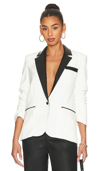 Lexi Combo Blazer in Cream & Black | Revolve Clothing (Global)