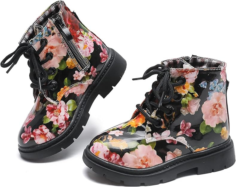 Komfyea Boy's Girl's Boots Bright Color Kids Ankle Boots | Amazon (US)