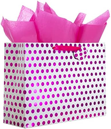 4 Pack 16.5" Extra Large Gift Bags with Tissue Paper for Presents (16.5", Pink purple) | Amazon (US)