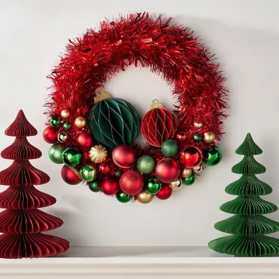 Member's Mark 24" Shatterproof Ornament Tinsel Wreath | Sam's Club