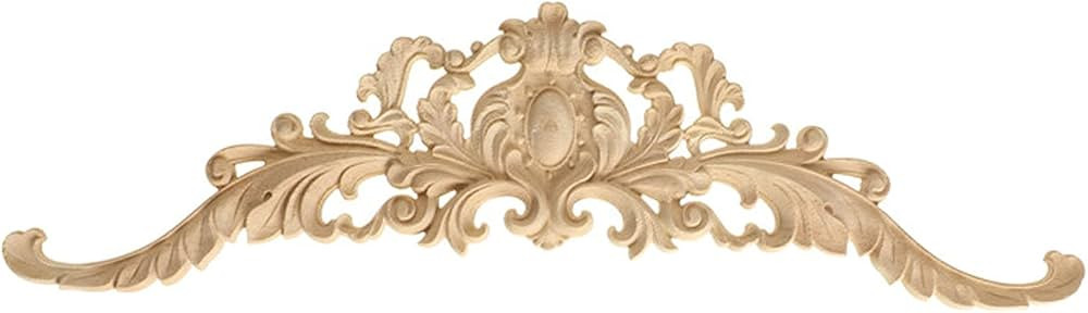LXYUUM Wood Carved Long Onlay Applique Unpainted Frame Wood Appliques and Onlays for Furniture (0... | Amazon (US)