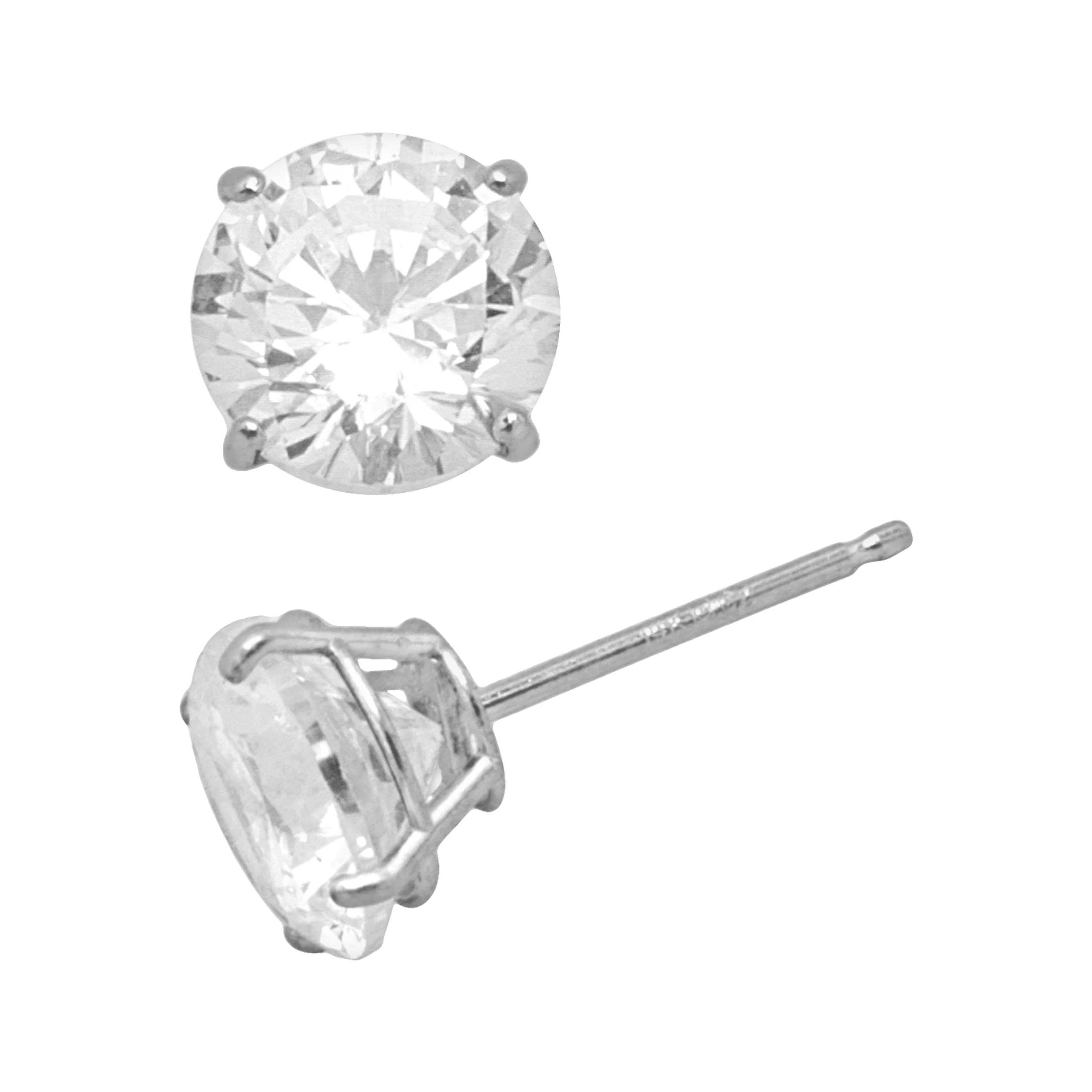 Renaissance Collection 10k White Gold 3-ct. T.W. Stud Earrings - Made with Swarovski Zirconia | Kohl's
