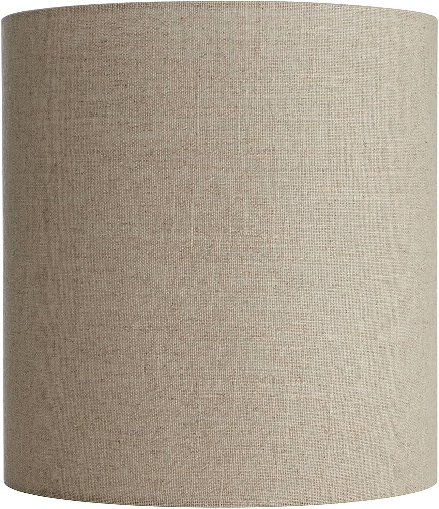 14" Top x 14" Bottom x 15" High x Lamp Shade Replacement Large Tall Oatmeal Beige Drum Round Rust... | Amazon (US)
