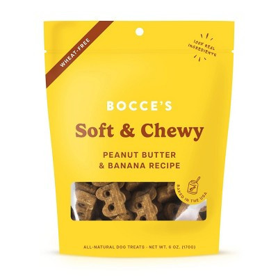 Bocce's Bakery Peanut Butter and Banana Basic Soft and Chewy Dog Treats - 6oz | Target