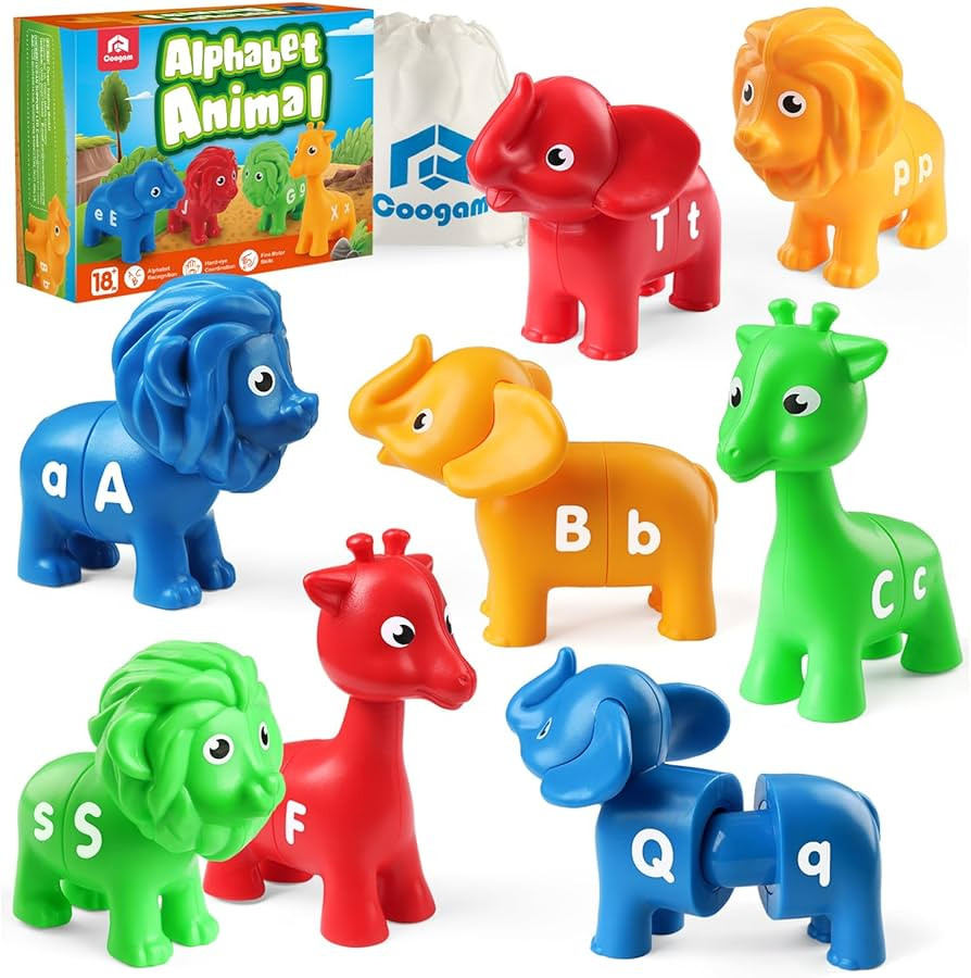 Coogam ABC Letters Matching Game, 26PCS Alphabet Fine Motor Skill Color Shape Recoginition Presch... | Amazon (US)