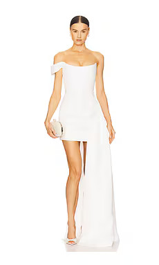 SAU LEE Brenda Dress in White from Revolve.com | Revolve Clothing (Global)