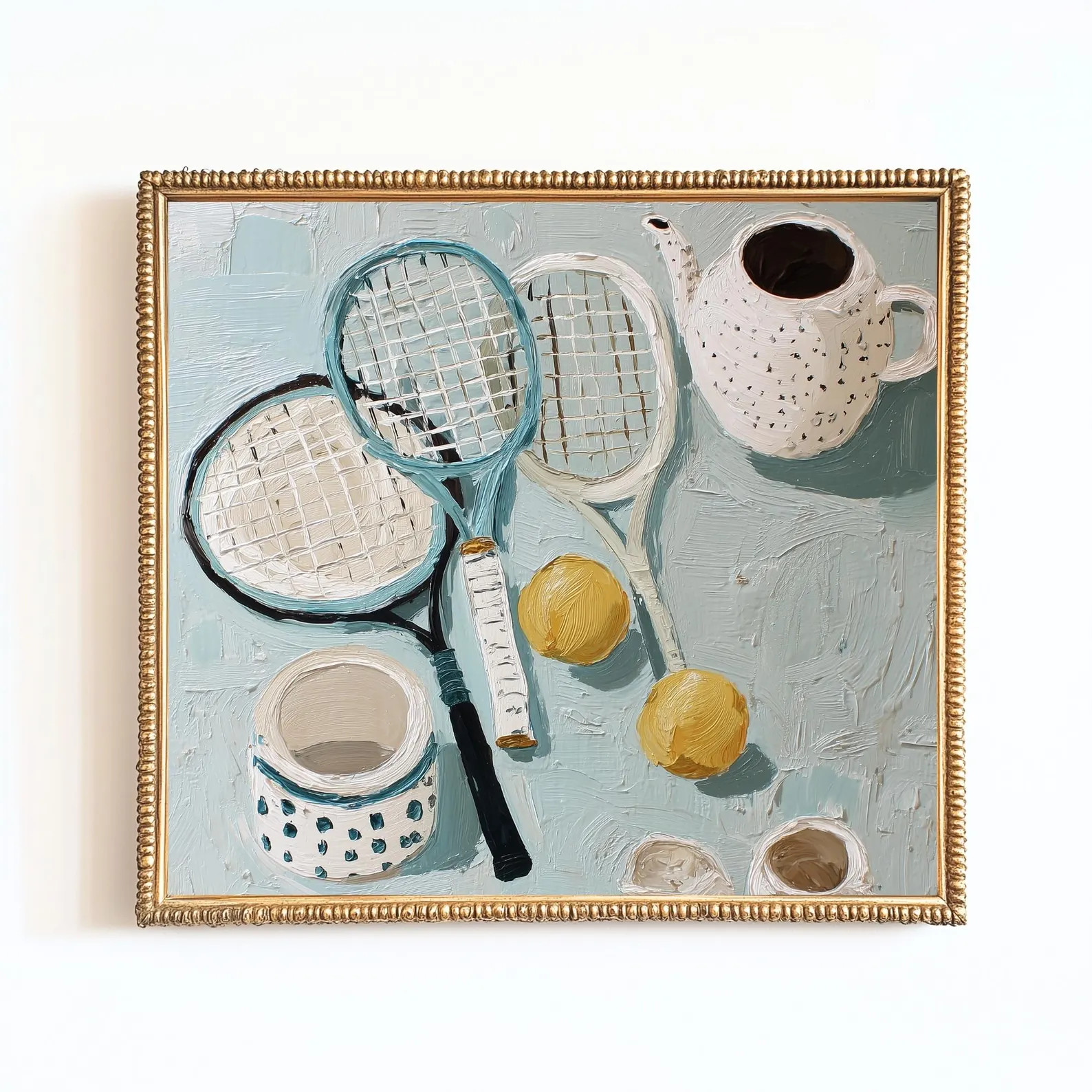 Tennis Brunch Still Life Art Print: Racket & Teacup (Digital Download) | Etsy (Global)