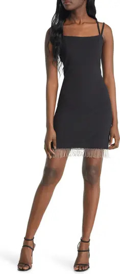 Rhinestone Fringe Minidress | Nordstrom