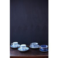 Antique Blue White Porcelain Cups & Saucers - Ceramic Select Style From Dropdown | Etsy (US)