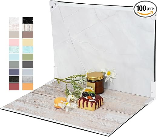 Photo Backdrop Board Product Photography: 10pcs 20patterns Table Top Food Background Kit - Flat L... | Amazon (US)