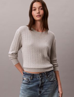 Cotton Cable Knit Sweater | Calvin Klein | Calvin Klein (US)