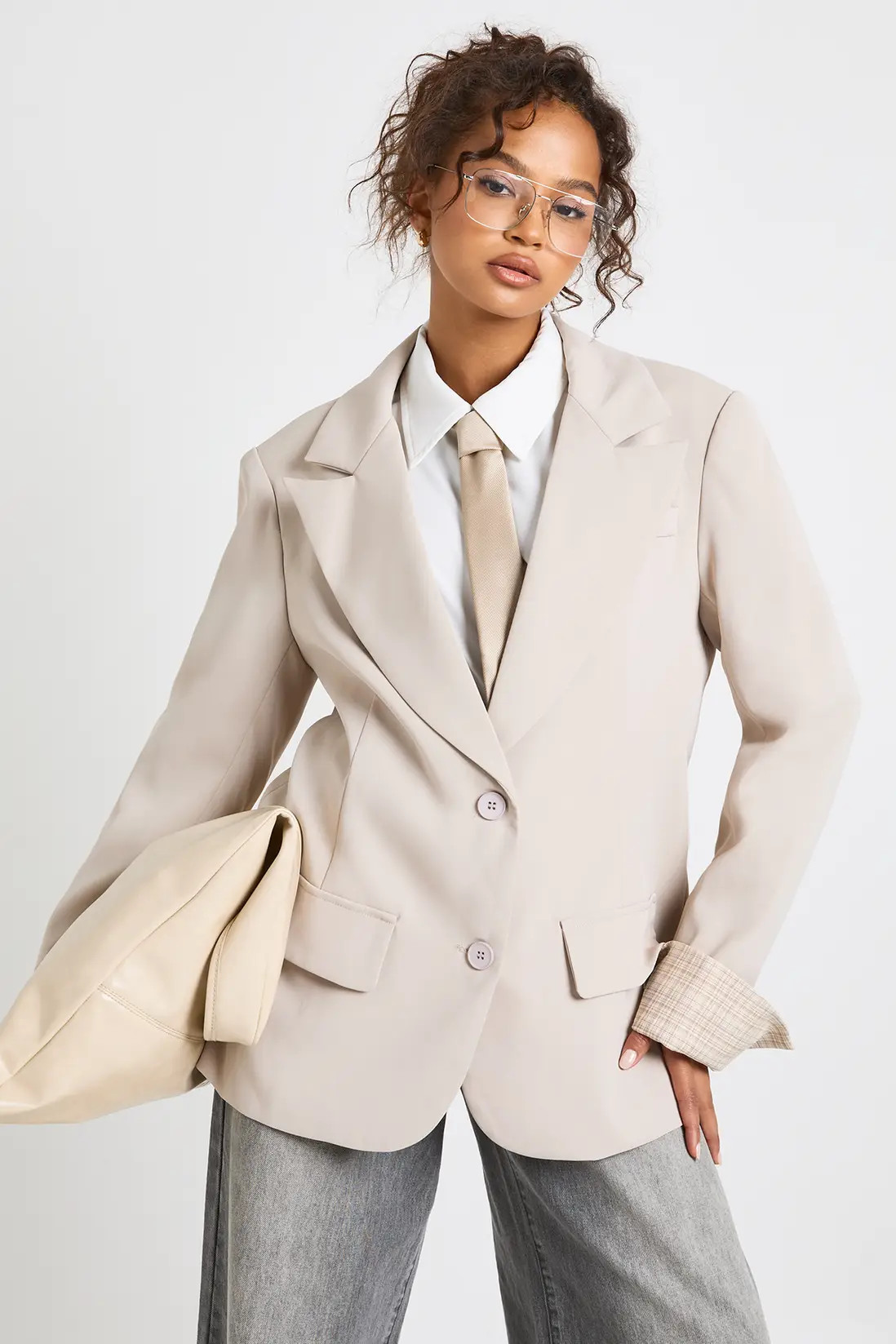 Suits | Foldover Sleeve Tailored Blazer | boohoo | Boohoo.com (UK & IE)