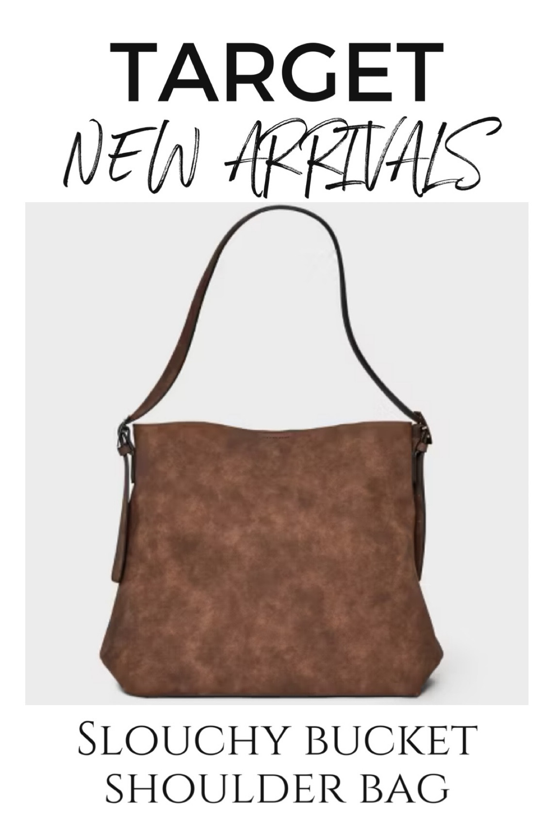 Target new bag arrivals 
Slouchy bucket shoulder bag 💼 

#LTKFindsUnder50 #LTKItBag #LTKStyleTip