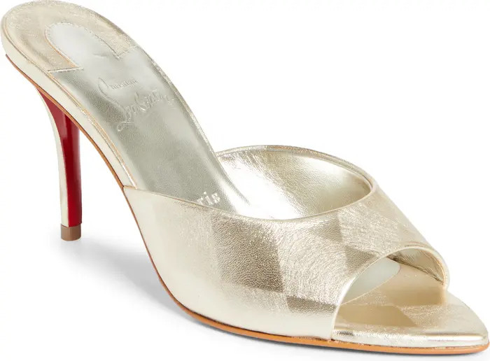 Christian Louboutin Miss Z Metallic Pointed Toe Sandal (Women) | Nordstrom | Nordstrom