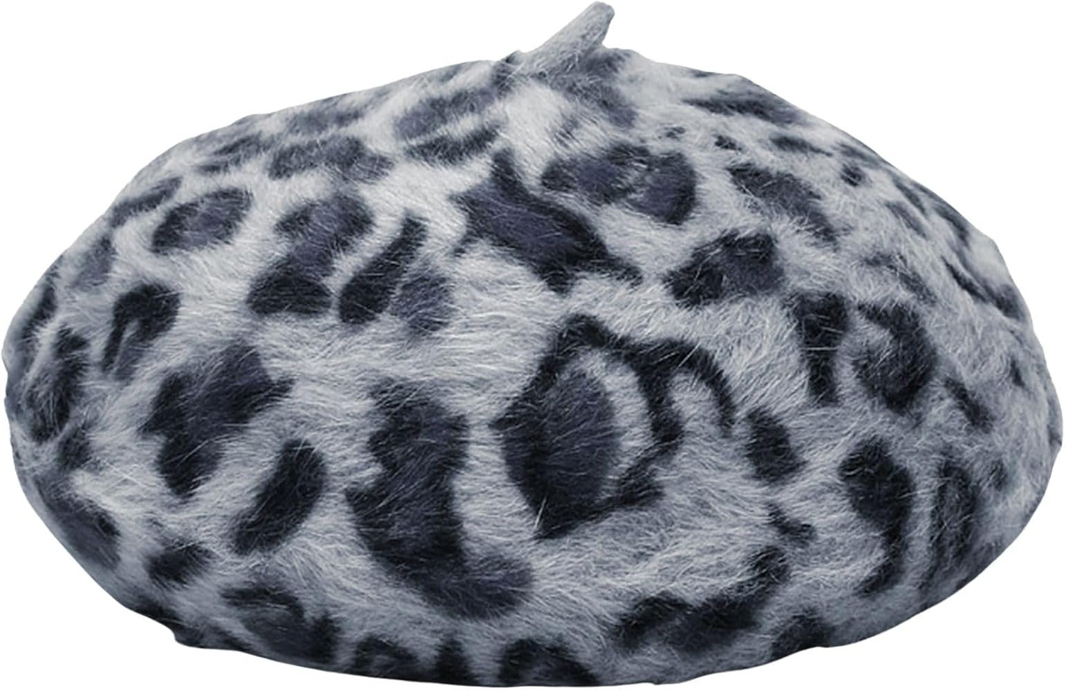 CORIRESHA Women's Retro Leopard Print French Beret Hat Classic Stylish Fall Winter Warm Chic Arti... | Amazon (US)