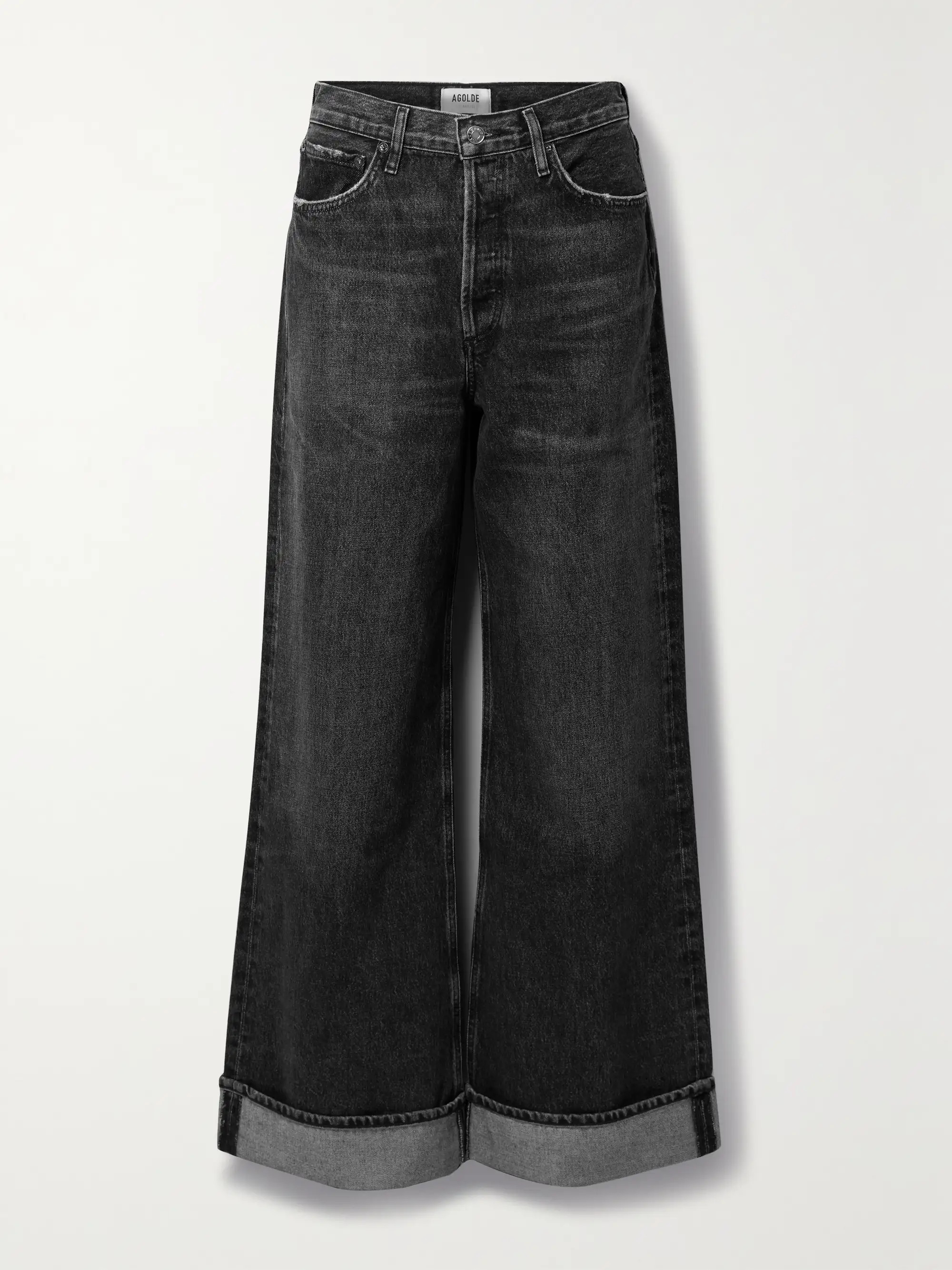 Dame distressed high-rise wide-leg jeans | NET-A-PORTER (US)