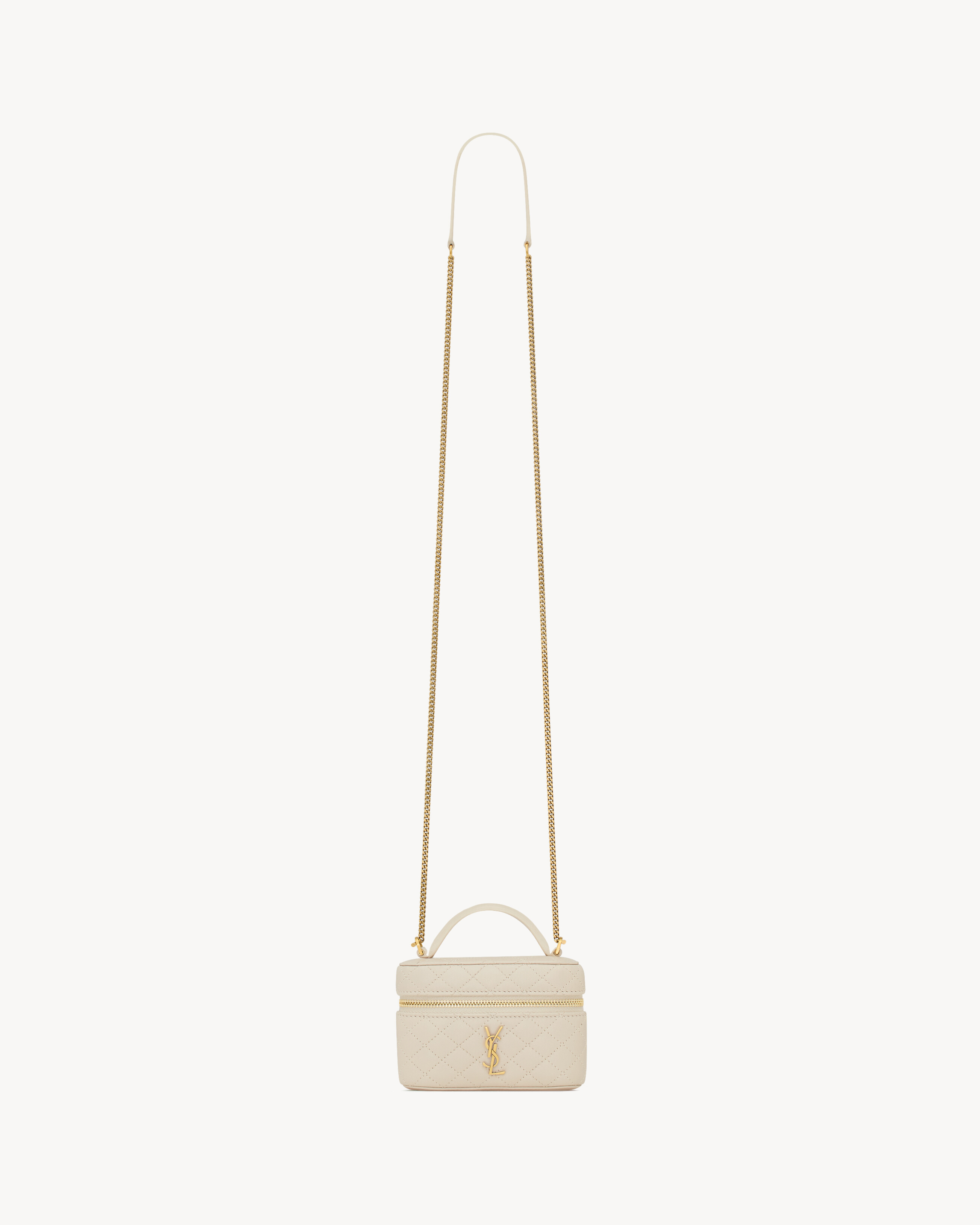 Saint Laurent Gaby Micro Vanity Bag In Lambskin - White - Women - One Size | Saint Laurent Inc. (Global)